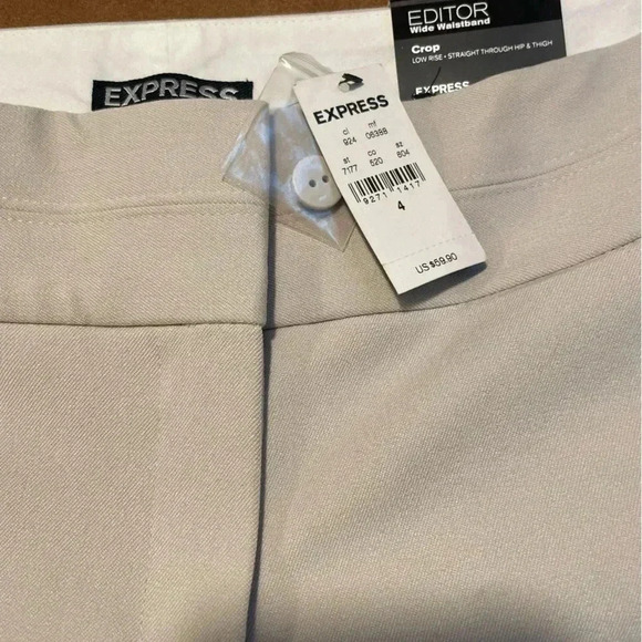 Express Editor Suit Career Work Trouser Pants Beige NWT size 4 - Picture 4 of 4